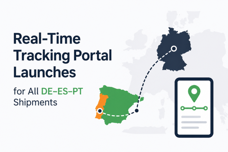 Real-Time Tracking Portal Launches for All DE–ES–PT Shipment